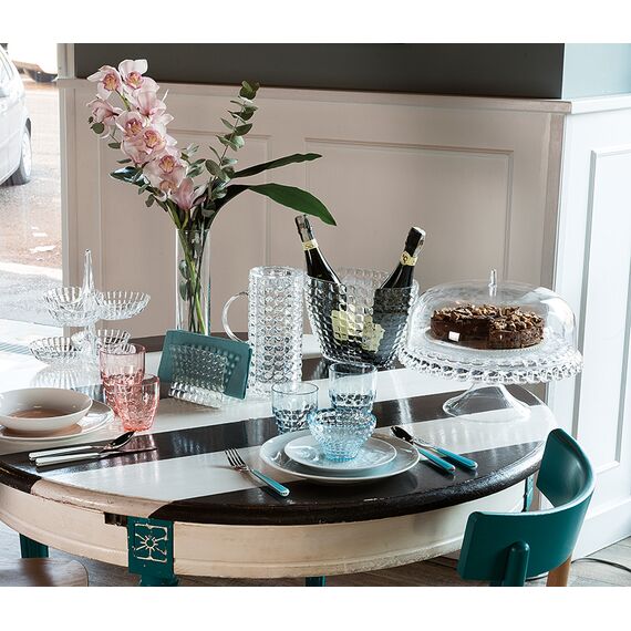 Блюдо для торта с крышкой, Tiffany, ?30 см, голубое, Guzzini, изображение 2