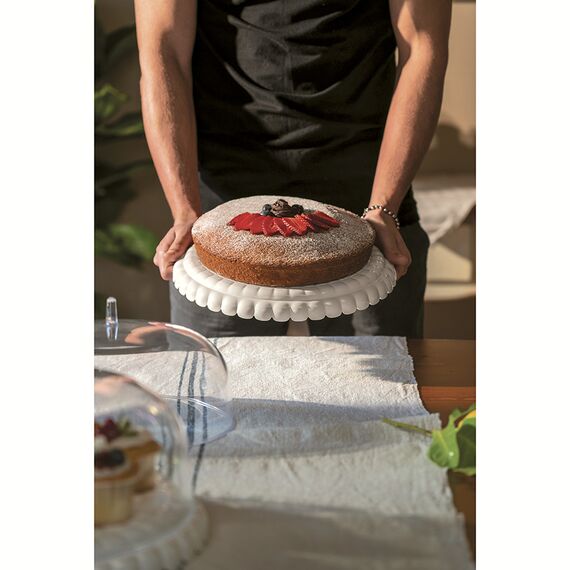 Блюдо сервировочное с крышкой Tiffany, ?30 см, молочно-белое, Guzzini, изображение 2