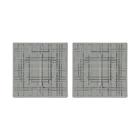 Набор блюд SQUARE 2 шт. квадратных 21х21 см, бессвинцовый хрусталь дымчатый, Nachtmann