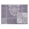 Дорожка из хлопка фиолетово-серого цвета с рисунком Ледяные узоры, New Year Essential, 53х150см, Tkano