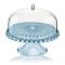 Блюдо для торта с крышкой, Tiffany, ?30 см, голубое, Guzzini