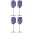 Набор бокалов для шампанского Aurora, 285 мл, фиолетовый, 4 шт., LSA International