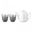 Набор 3 предмета чайник на 4 чашки + 2 чашки 250 мл; белые; фарфор, коллекция SALAM, Guy Degrenne